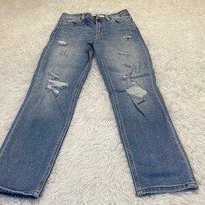 HIDDEN WAIST SIZE 24 Distressed Blue Jeans for Women